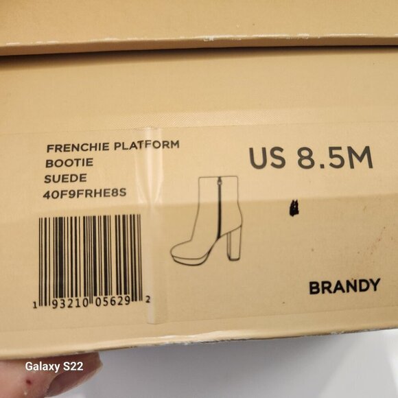 Michael Kors Frenchie Brandy Red Suede Block Heel Platform Ankle Booties NIB. - Picture 12 of 12